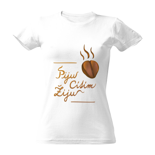 Tričko s potiskem Miluju kávu