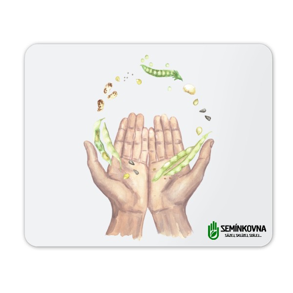 Ruce se semínky pod myš