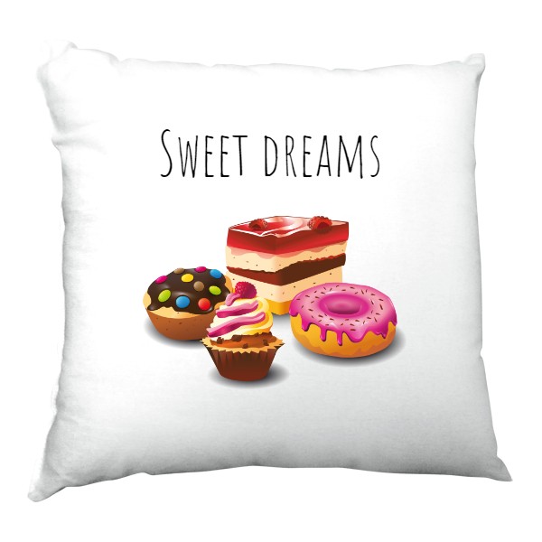 Polštář saténový s potiskem Sweet dreams